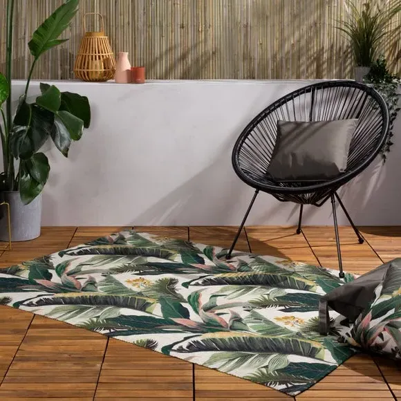 Washable Indoor Outdoor Rug - Multicolor, Polyester image