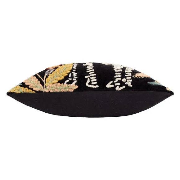 Zebra Embroidered Cushion - Multicolor, Cotton Velvet
