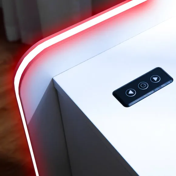 3-Drawer Chest with LED Lights - White, Wood