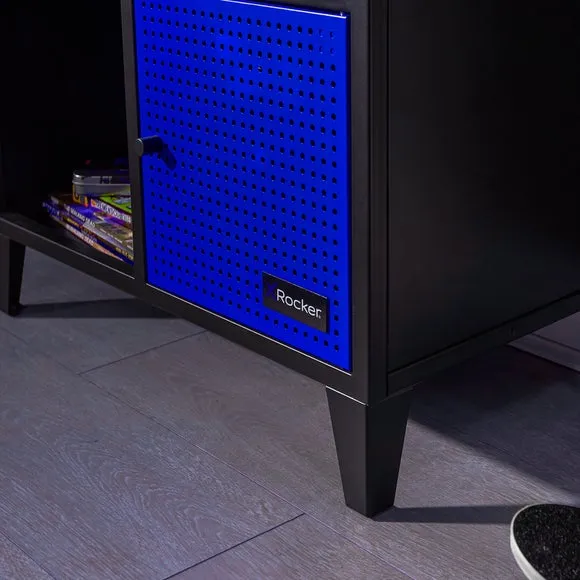 4-Cube Storage Unit with Doors - Blue