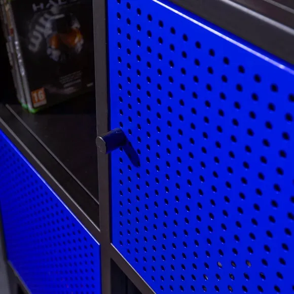 6-Cube Storage Unit with Doors - Blue