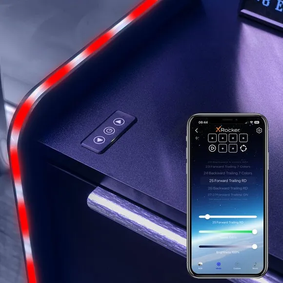 Bedside Table with Wireless Charging - Black, Wood