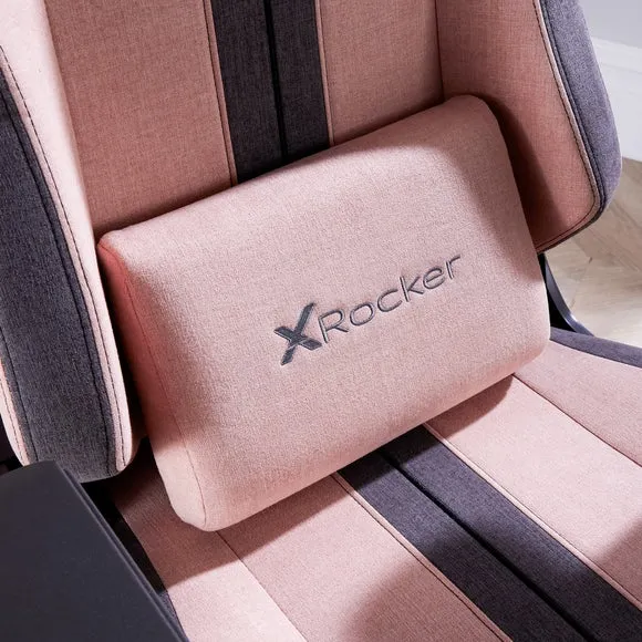 Gaming Chair with 4D Armrests - Pink, Fabric