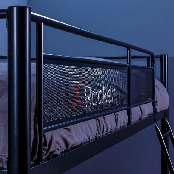 High Sleeper Bed with Desk - Black, Metal