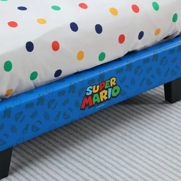 Single Gaming Bed Frame - Blue, Faux Leather