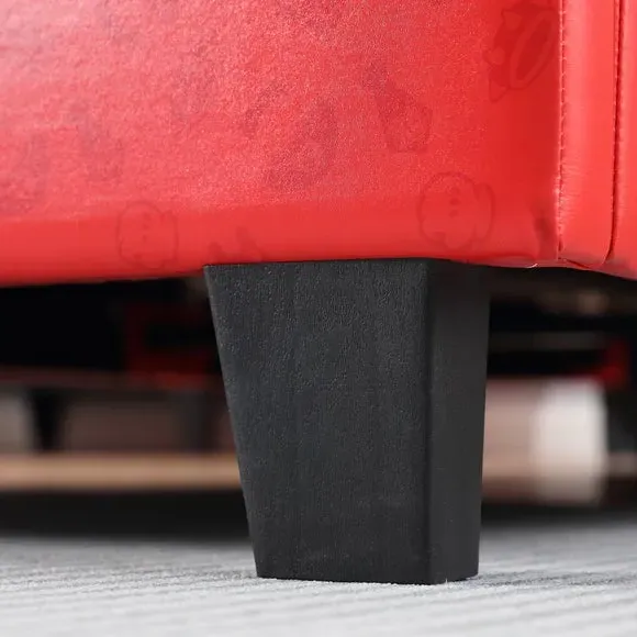 Single Gaming Bed Frame - Red, Faux Leather