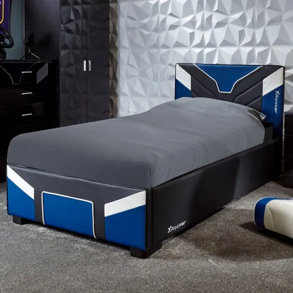 Single Ottoman Bed with Storage - Blue, PU image
