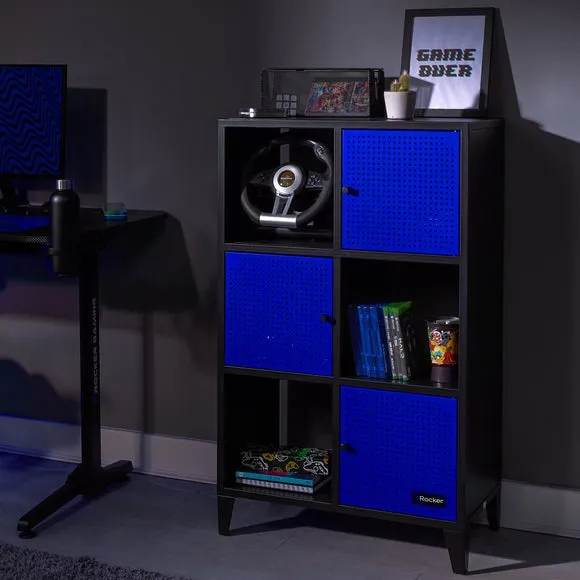 Tall 6 Cube Storage Unit - Blue image
