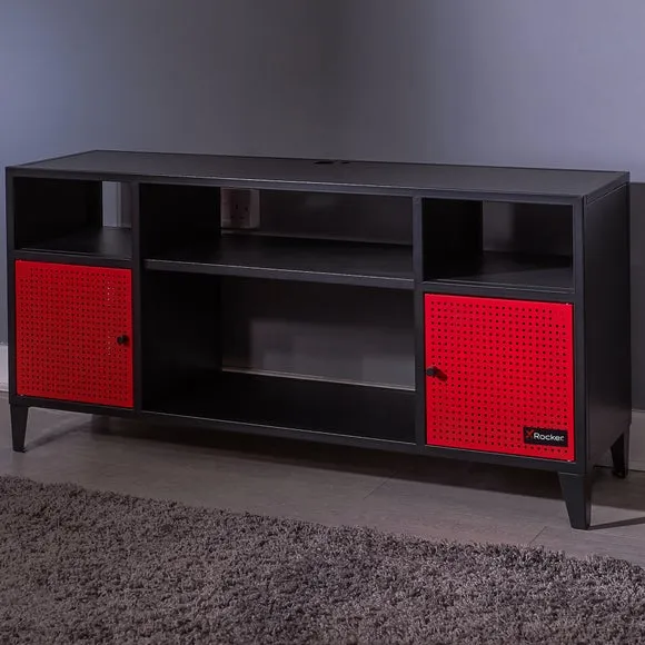 TV Media Cabinet with Storage - Black, Steel
