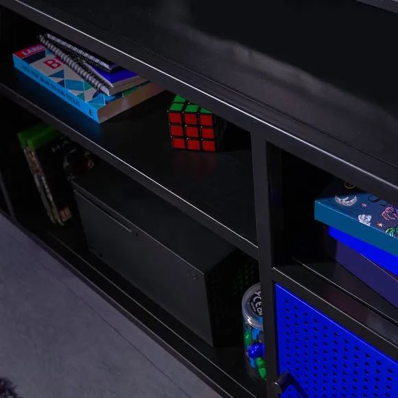 TV Unit with Gaming Storage - Blue