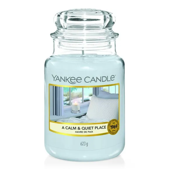 Large Jar Candle Calm Quiet Place - Blue