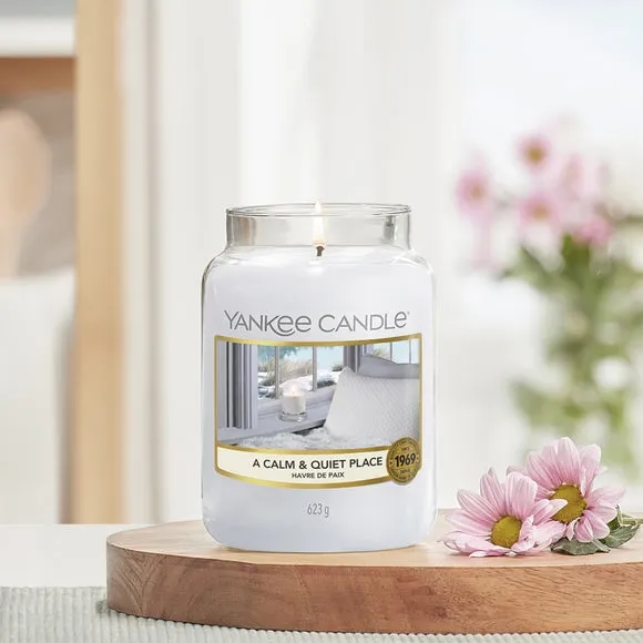 Large Jar Candle Calm Quiet Place - Blue