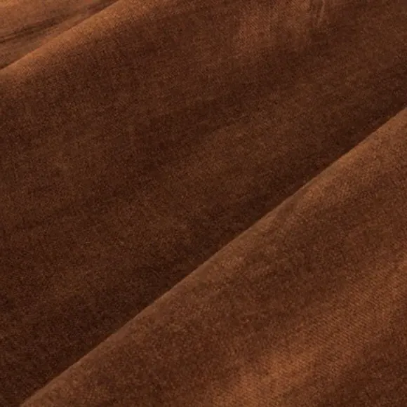 Eyelet Curtains with Rings - Nutmeg, Chenille