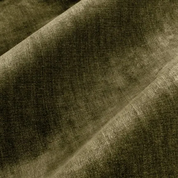 Eyelet Curtains with Rings - Olive, Chenille