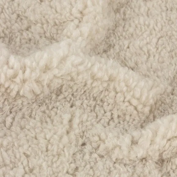 Faux Fleece Throw Blanket - Natural, Shearling