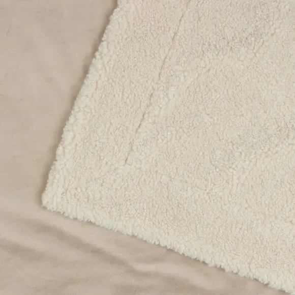 Faux Fleece Throw Blanket - Natural, Shearling
