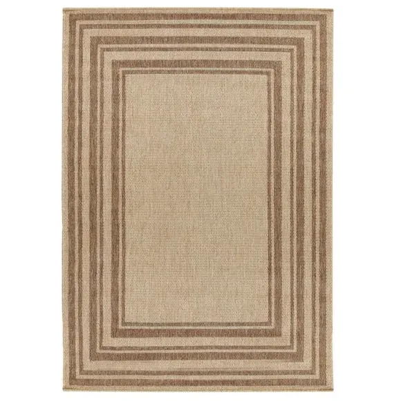 Indoor Outdoor Rug Jute Effect - Natural