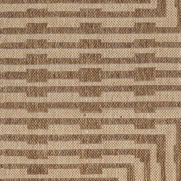 Indoor Outdoor Rug with Diamond Pattern - Natural