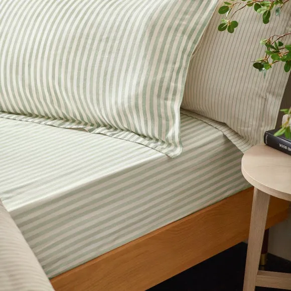 Oxford Pillowcase Pair - Eucalyptus, Cotton