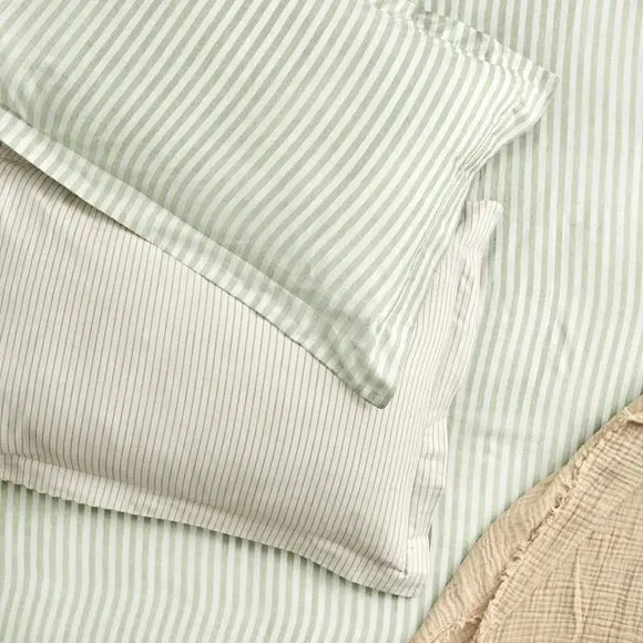 Oxford Pillowcase Pair - Eucalyptus, Cotton