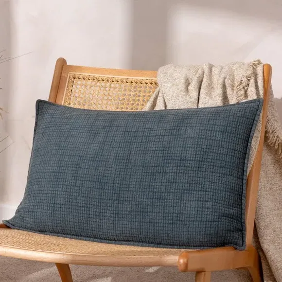 Rectangular Cushion Reversible - Ink, Cotton