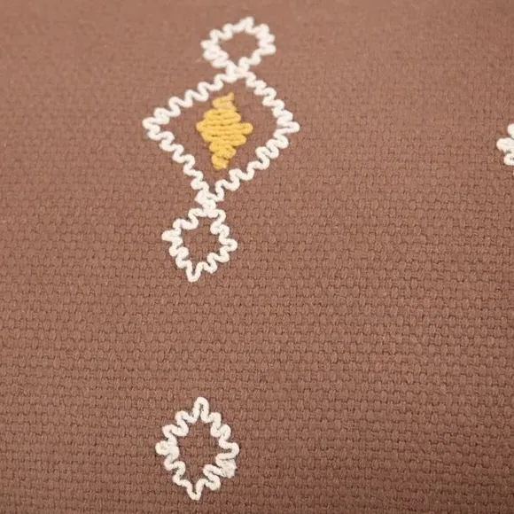 Rectangular Cushion with Tassels - Cocoa, Cotton