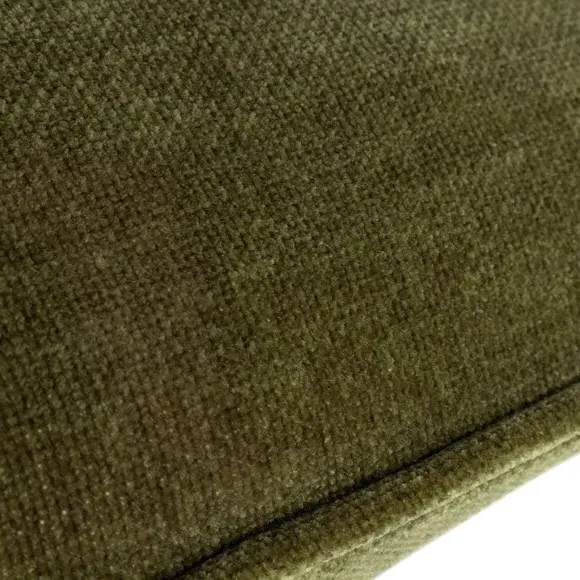 Reversible Cushion with Piped Trim - Olive, Chenille