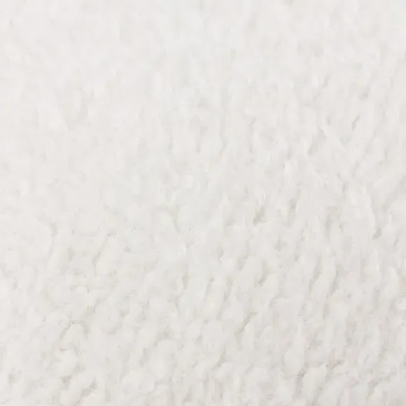 Square Cushion Reversible - Ecru, Faux Fleece