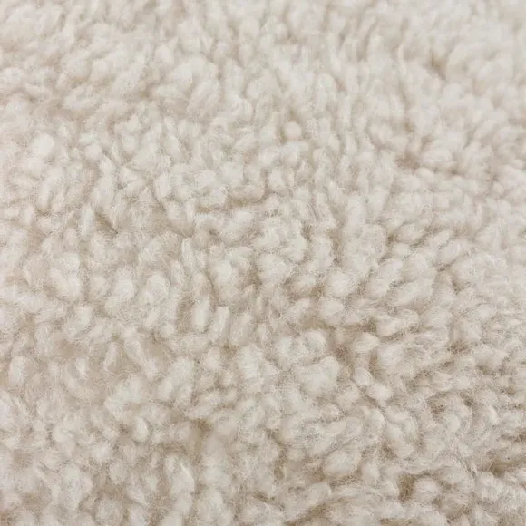 Square Cushion Reversible - Natural, Faux Fleece