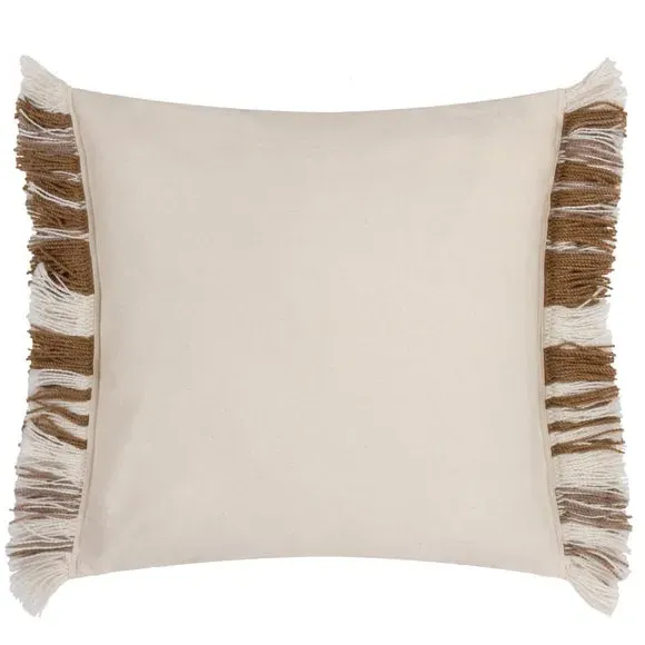 Square Cushion Woven Striped - Baked Earth, Cotton