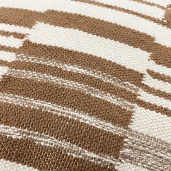 Square Cushion Woven Striped - Baked Earth, Cotton