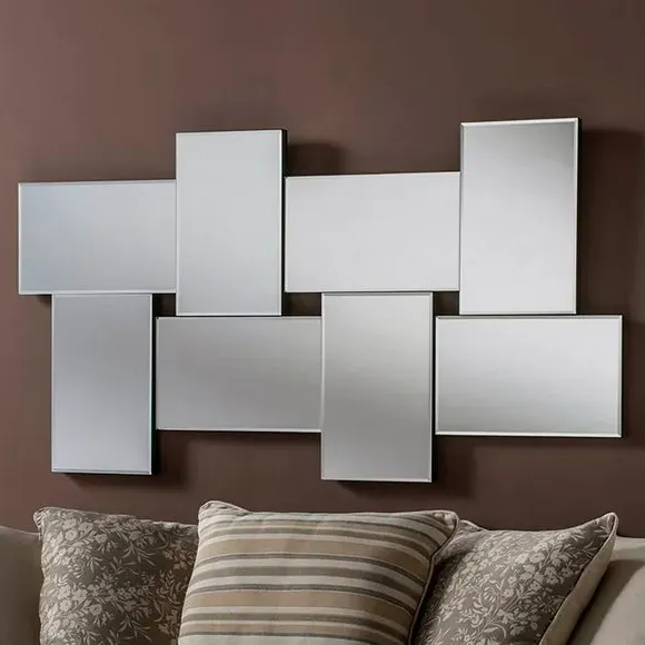 Abstract Wall Mirror with 3D Frame - Clear image