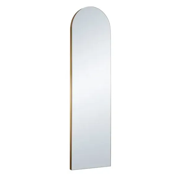 Arched Full Length Wall Mirror - Gold, Wood