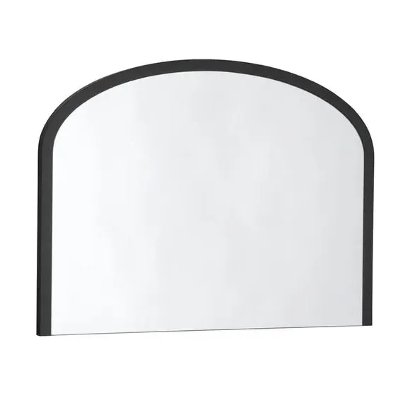 Arched Overmantel Wall Mirror - Black image