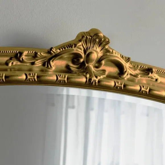 Arched Overmantel Wall Mirror - Gold