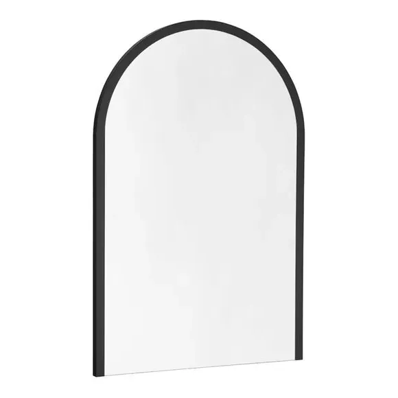 Arched Wall Mirror - Black, Wood image