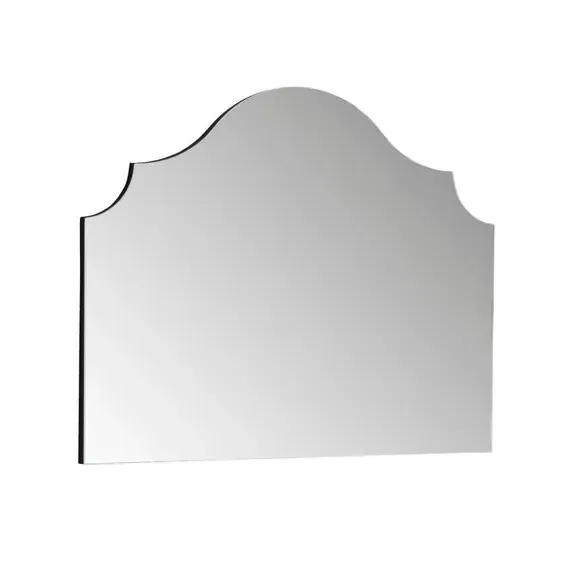 Arched Wall Mirror with Hooks - Black