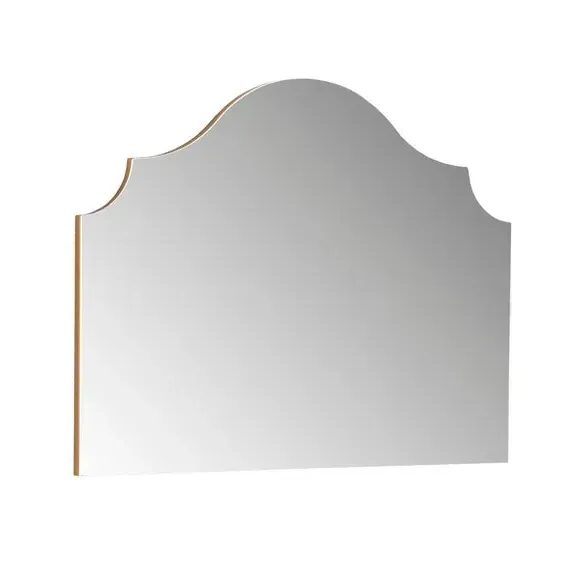 Arched Wall Mirror with Hooks - Gold