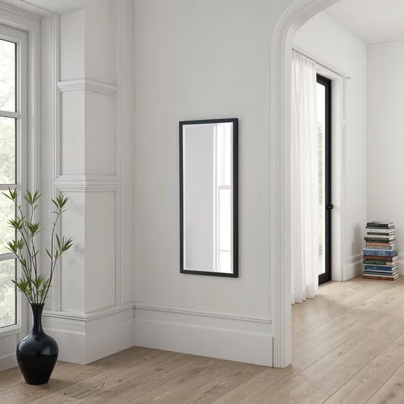 Bevelled Wall Mirror - Black