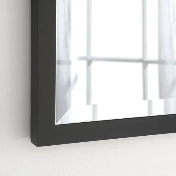 Bevelled Wall Mirror - Black