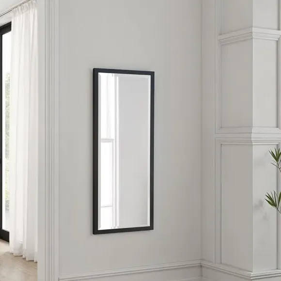 Bevelled Wall Mirror - Black