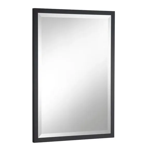 Bevelled Wall Mirror - Black image