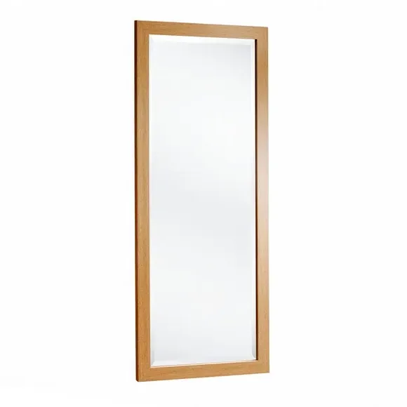 Bevelled Wall Mirror - Oak Effect
