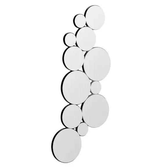 Circular Wall Mirror Decorative - Silver