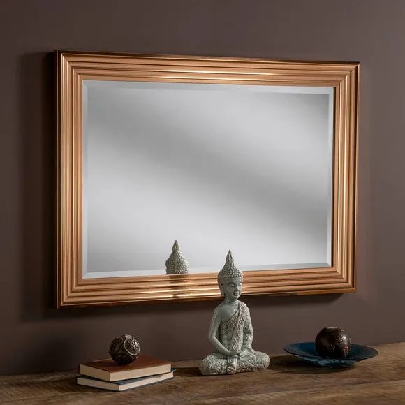Classic Framed Wall Mirror - Copper, Polystyrene