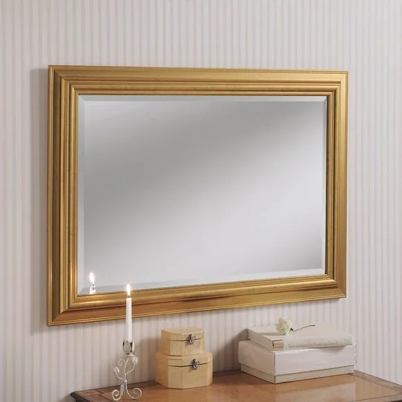Classic Framed Wall Mirror - Gold, Polystyrene image