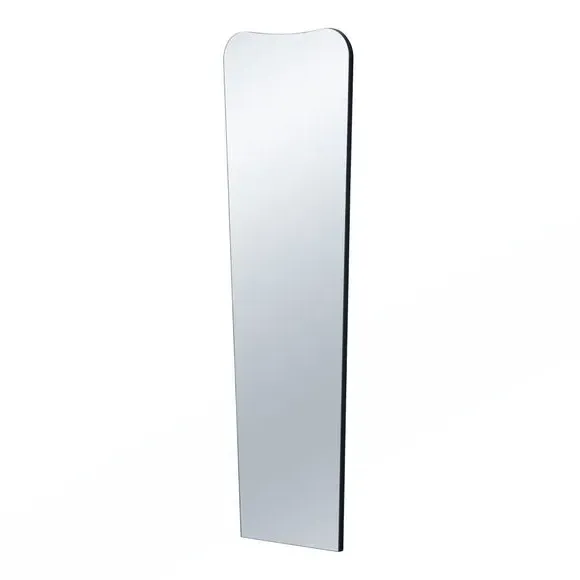 Curved Full Length Wall Mirror - Black