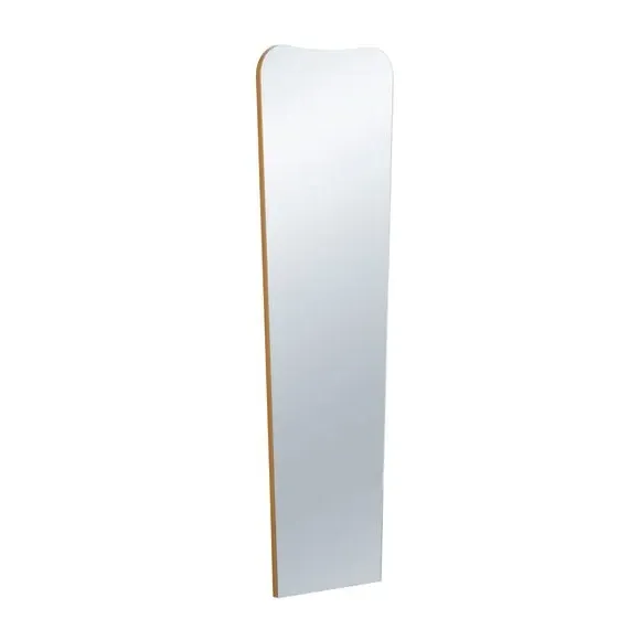Curved Full Length Wall Mirror - Gold