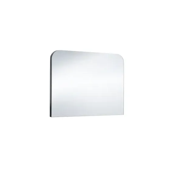 Curved Overmantel Wall Mirror - Black image