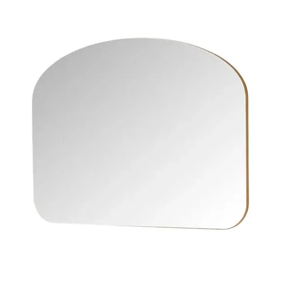 Curved Overmantel Wall Mirror - Gold